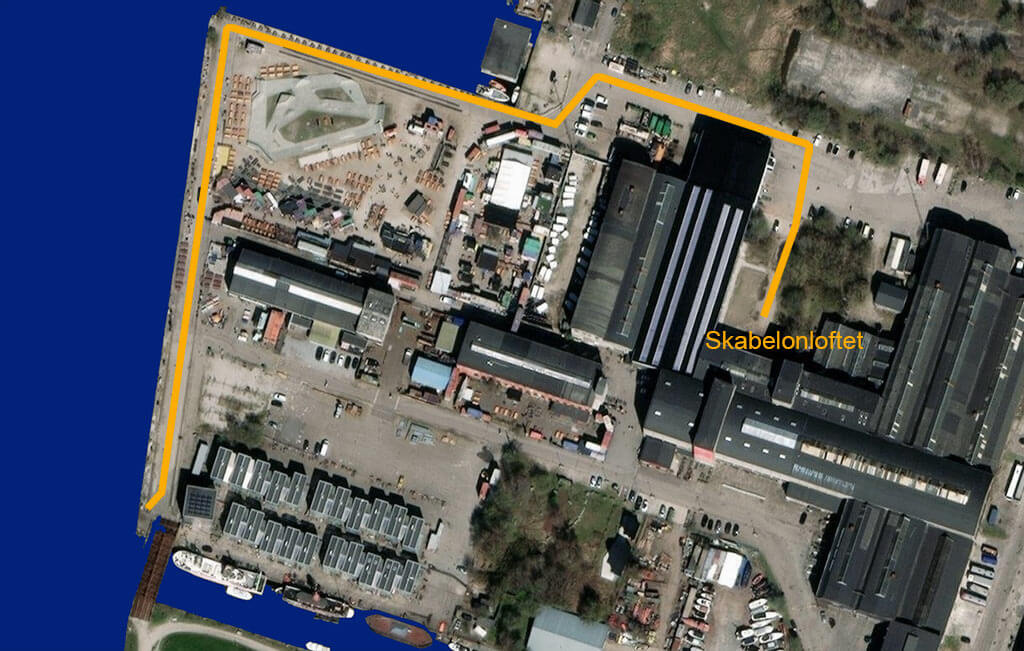 Kanalrundfartens platform — ca. 8 min. gang fra Skabelonloftet